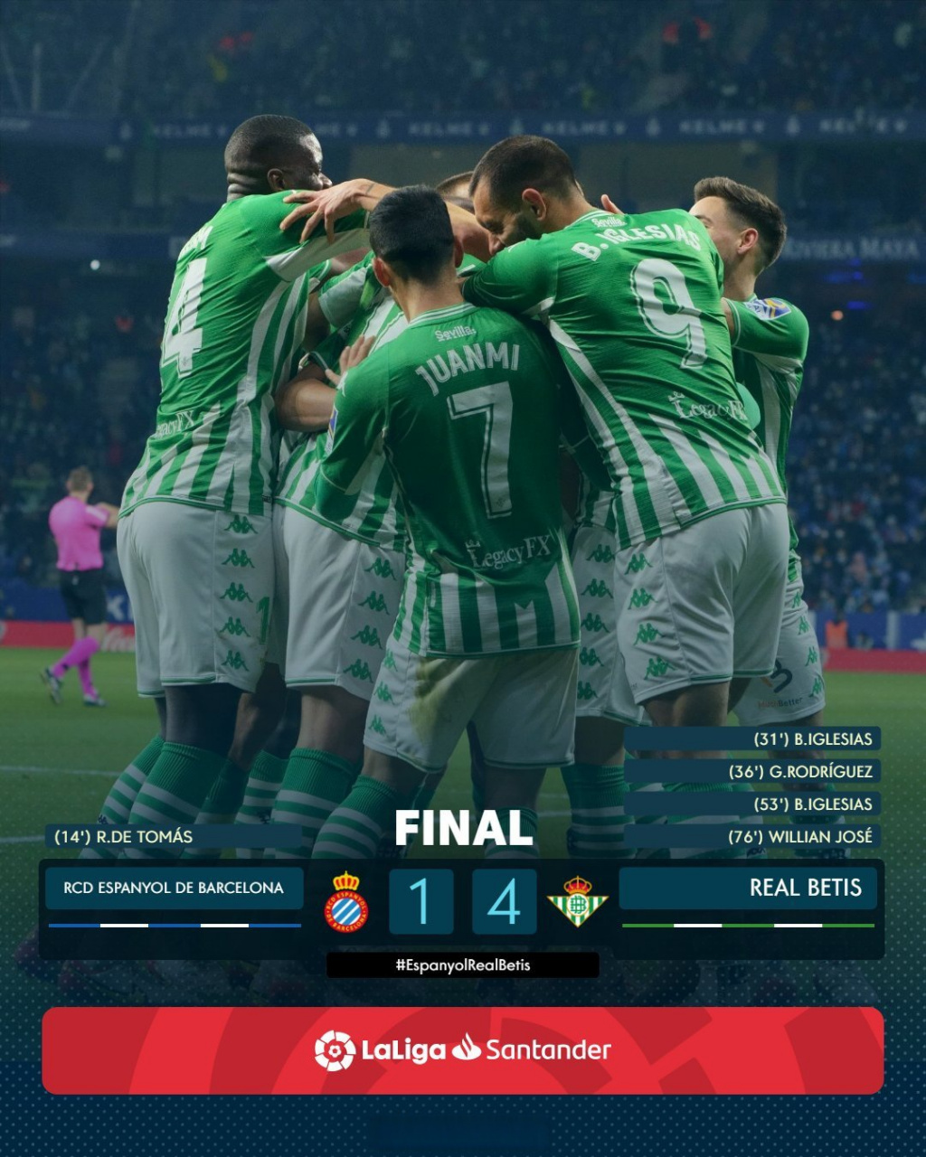 西班牙人惨败,遭遇四连败危机 西班牙人惨败,遭遇四连败危机