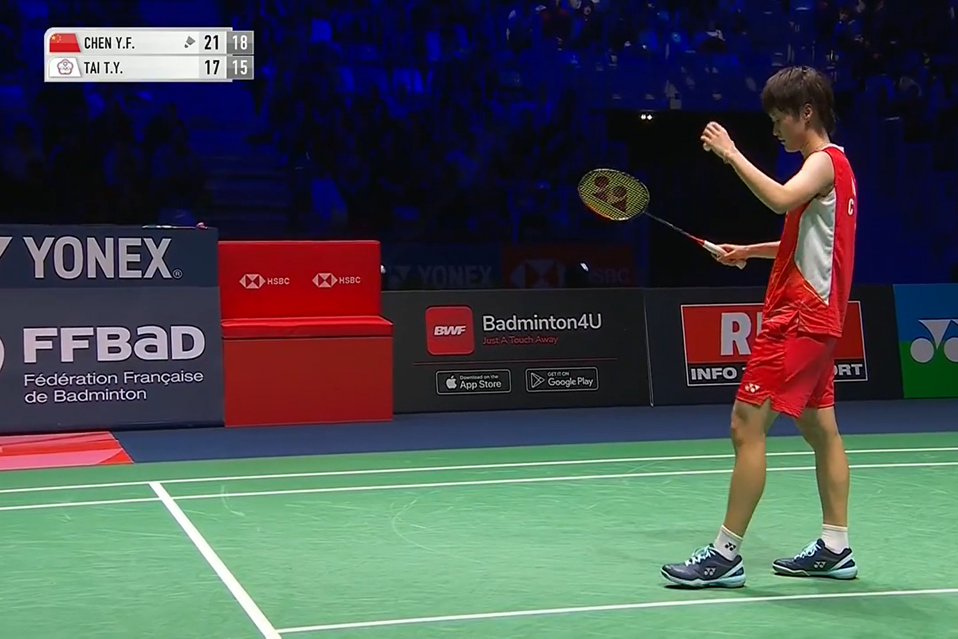 包含法国羽毛球队轻取泰国羽毛球队，戴资颖关键制胜的词条